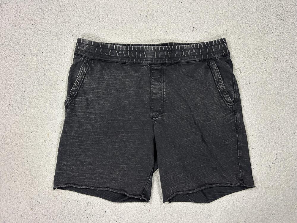 John Varvatos Shorts Mens Small Gray Sweat Elastic Waist Zip Pocket Lounge Soft